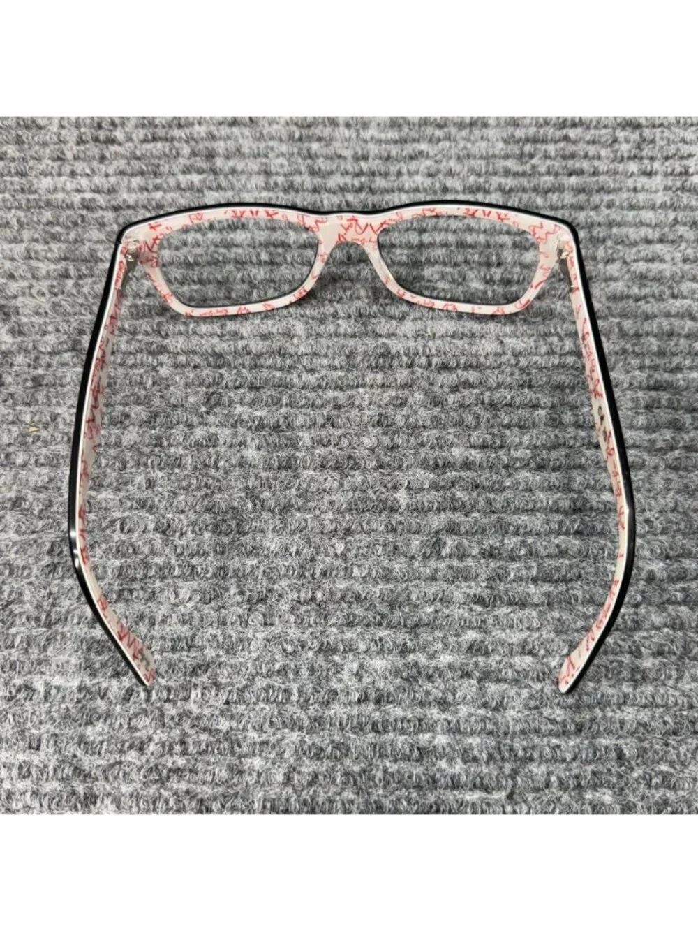 Ray-Ban RB5228 5014 Eyeglasses Black White and Red 50-17-140 Full Rim + Case